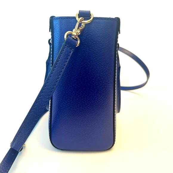 Kate Spade Royal Blue Wellesley Durham Leather Satchel Shoulder Bag - Picture 7 of 14